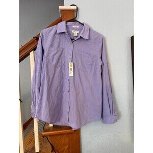 Ariat Billie Jean button up shirt lavender western cowgirl nwt M relaxed
